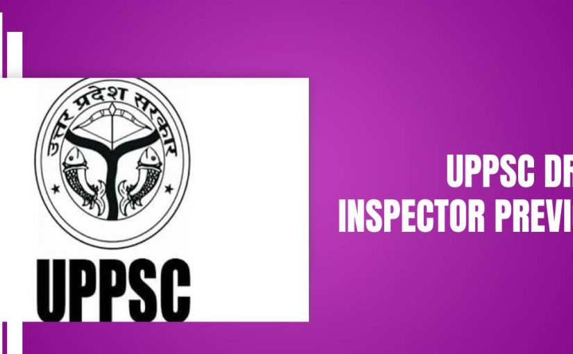 UPPSC Drug Inspector Previous